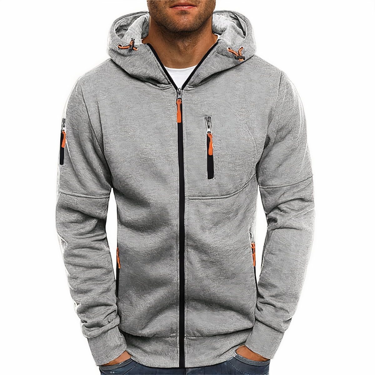 Hoodie Sportief Casual met Rits voor Mannen