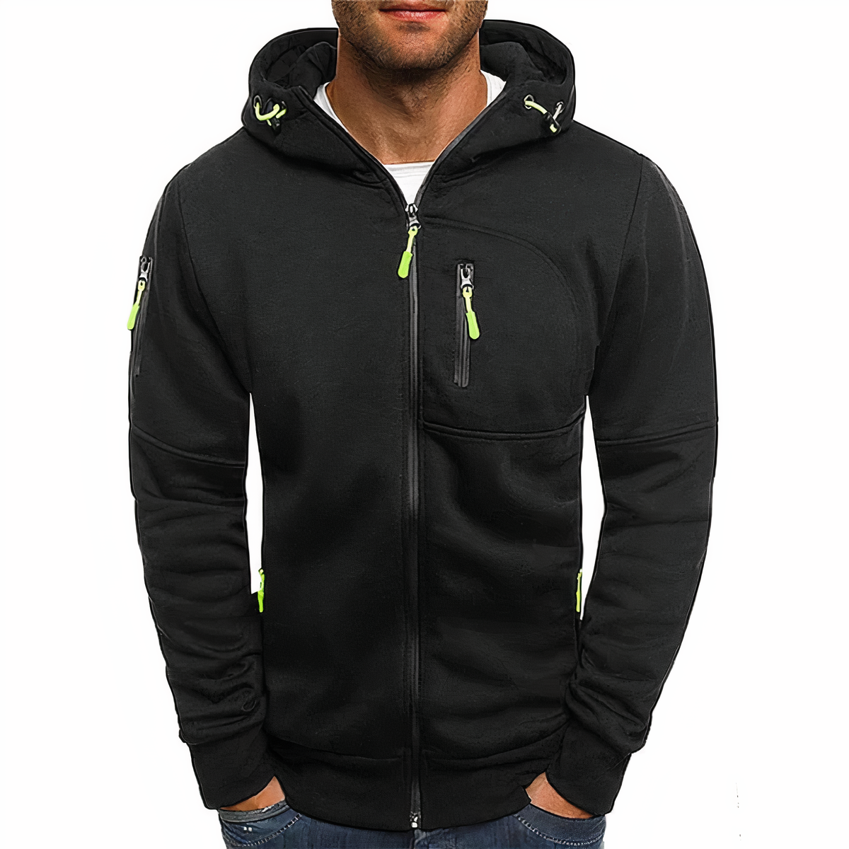 Hoodie Sportief Casual met Rits voor Mannen