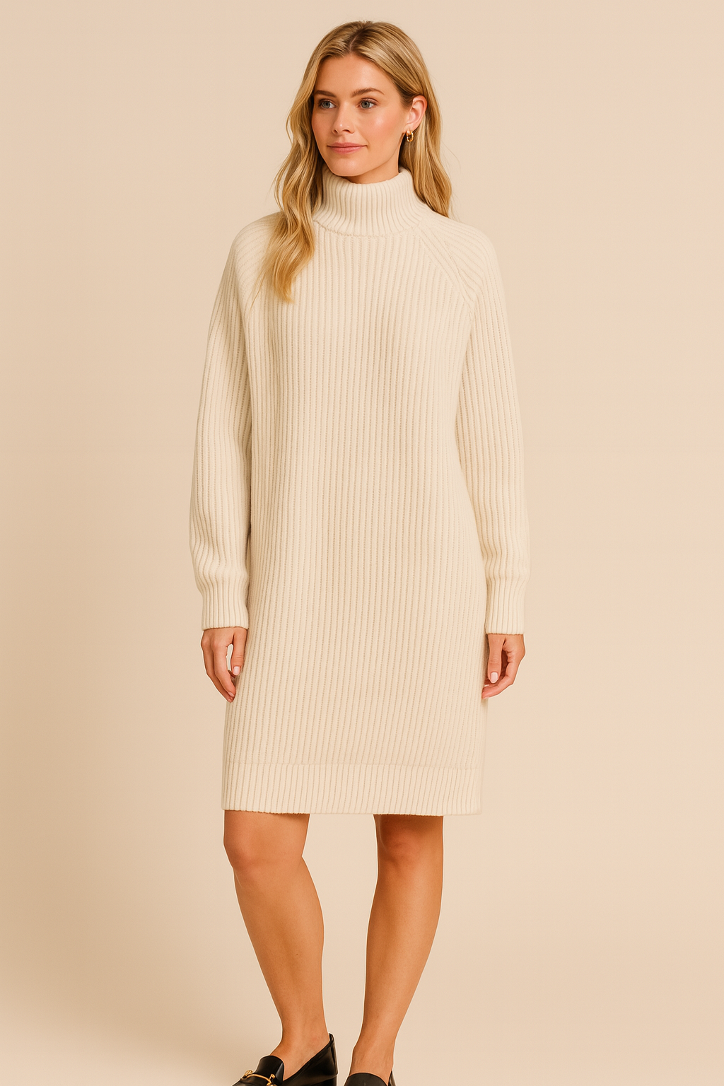 Dames Oversized Trui Jurk Gebreid Comfortabel