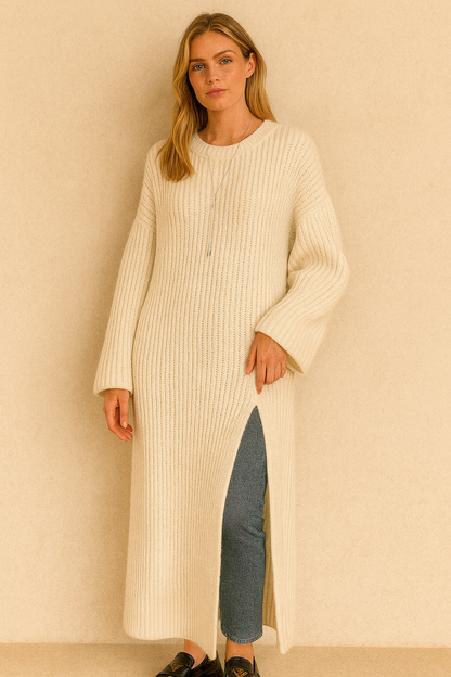 Dames Jurk Gebreide Lange Stijlvol Elegante Zomerjurk