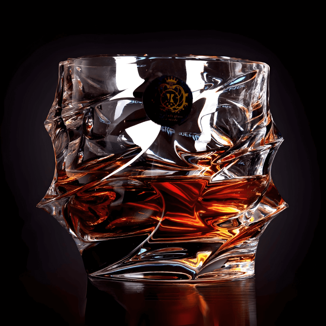 Kristallen Whiskyglas met Tornadovorm 300ml voor Premium Drankbeleving | Handgemaakt Japans-Geïnspireerd Spiraaldesign