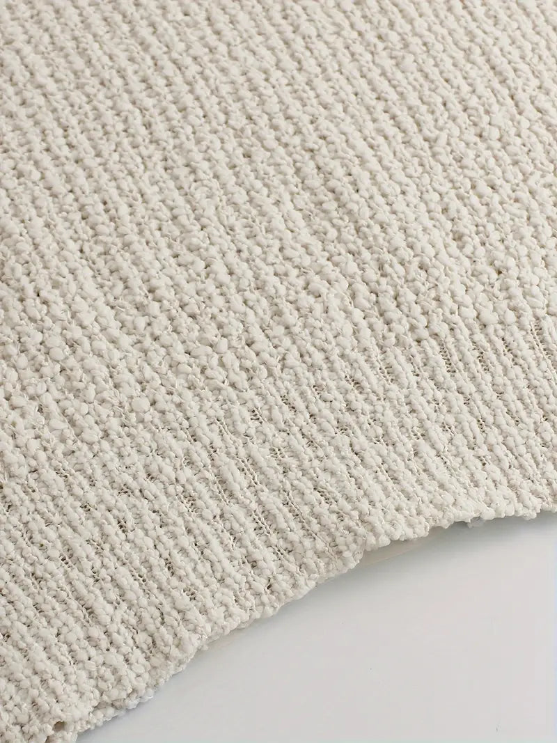 Vrouwelijke Off-Shoulder Trui Grof Gebreid