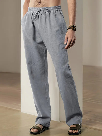 Linnen Broek Zomerse Comfortabele Stijl voor Mannen