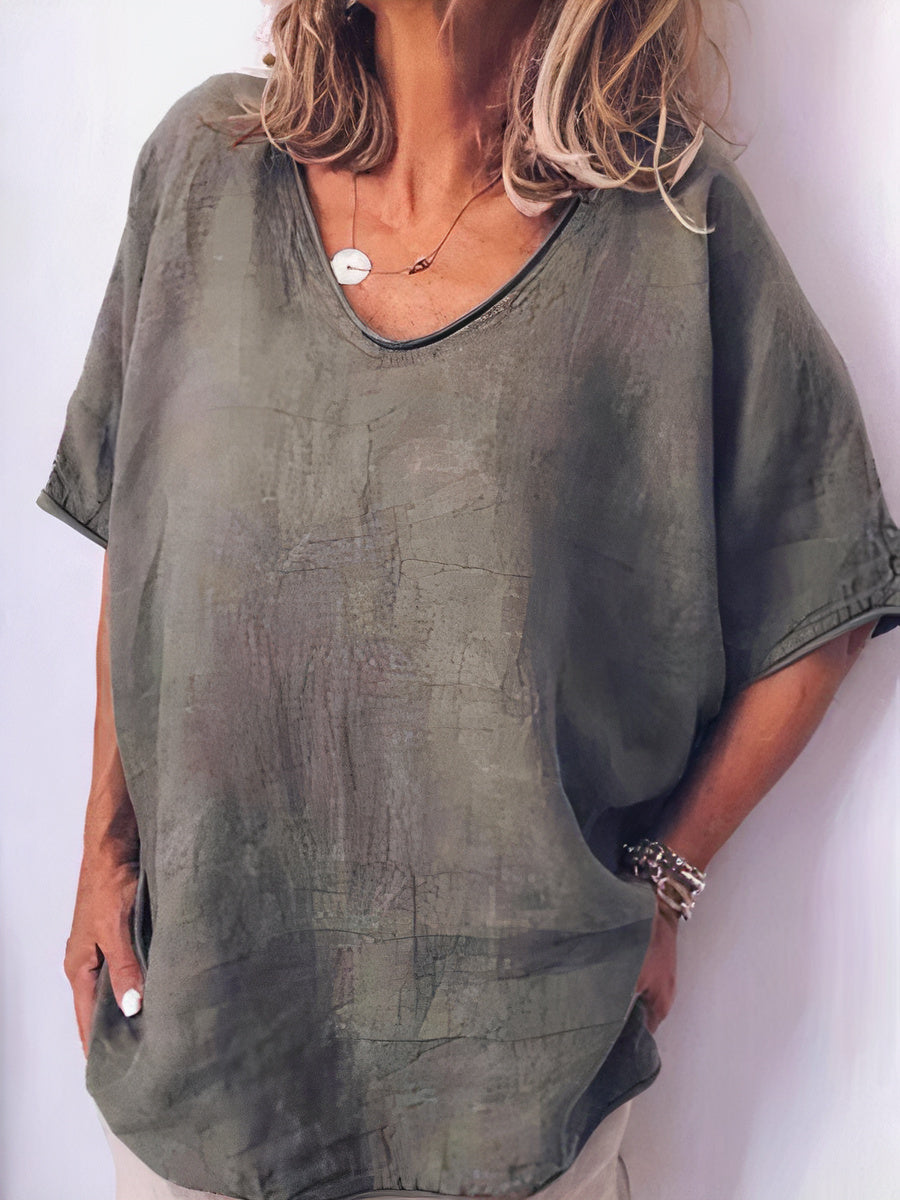 Dames Linnen T-shirt Oversized Losse Fit