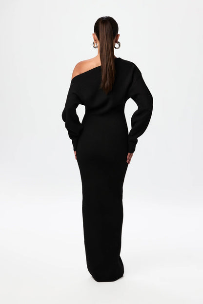 Gebreide Maxi Jurk Elegante Lange Zomerjurk