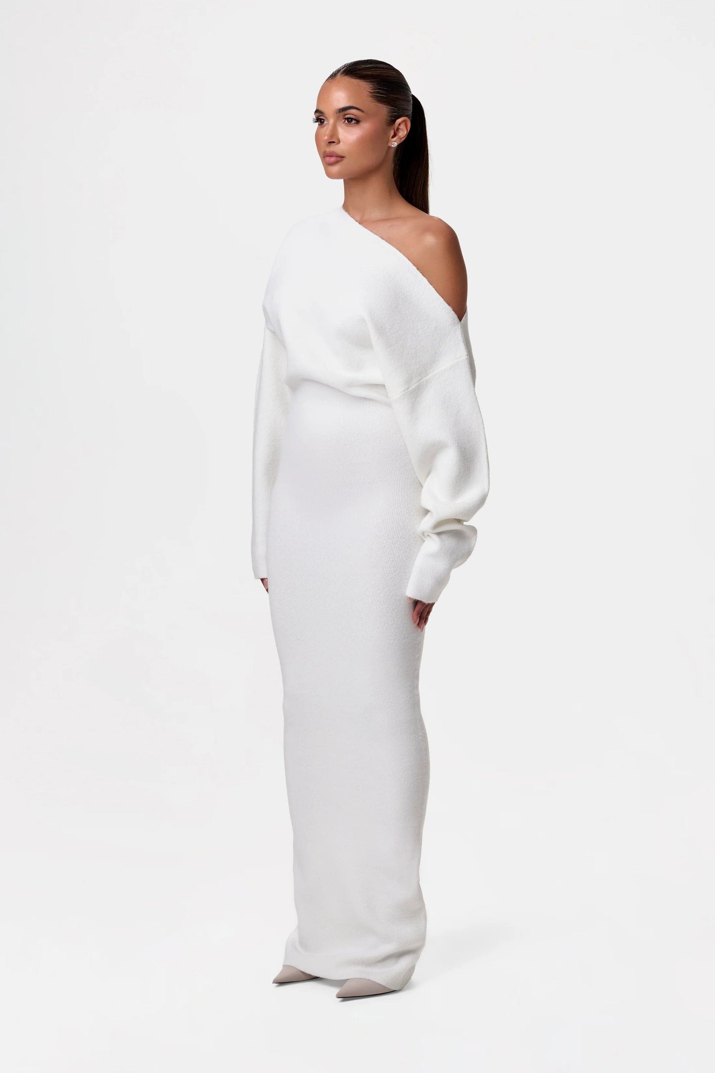 Gebreide Maxi Jurk Elegante Lange Zomerjurk