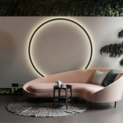 Myka's Ring Wandlamp LED 7W-30W Zwart Wandlamp Interieur Sfeerverlichting Ronde Designlamp Minimalistisch