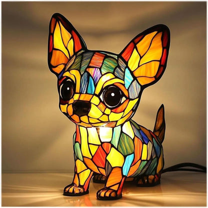 Sfeervolle LED Nachtlamp Hond – Dierenlamp met Warm Licht – USB Bediening – 15 cm Decoratief Hondenrassenlamp voor Kinderkamer Nachtkastje