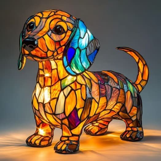 Sfeervolle LED Nachtlamp Hond – Dierenlamp met Warm Licht – USB Bediening – 15 cm Decoratief Hondenrassenlamp voor Kinderkamer Nachtkastje