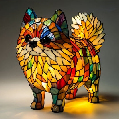 Sfeervolle LED Nachtlamp Hond – Dierenlamp met Warm Licht – USB Bediening – 15 cm Decoratief Hondenrassenlamp voor Kinderkamer Nachtkastje