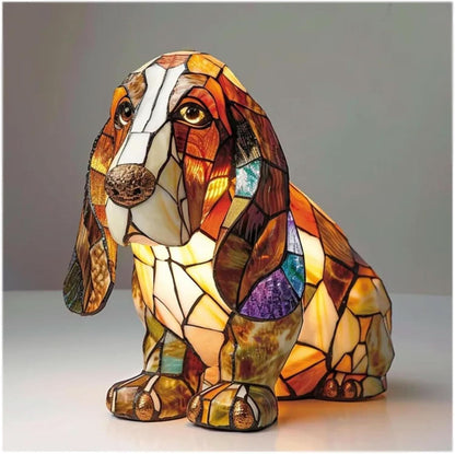 Sfeervolle LED Nachtlamp Hond – Dierenlamp met Warm Licht – USB Bediening – 15 cm Decoratief Hondenrassenlamp voor Kinderkamer Nachtkastje