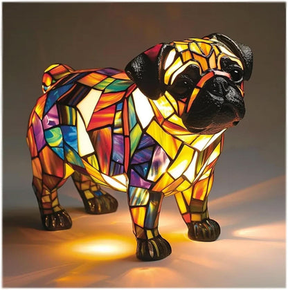 Sfeervolle LED Nachtlamp Hond – Dierenlamp met Warm Licht – USB Bediening – 15 cm Decoratief Hondenrassenlamp voor Kinderkamer Nachtkastje