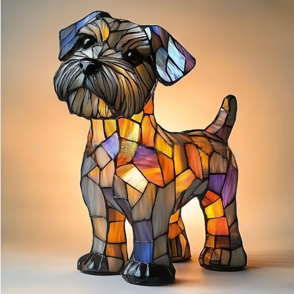 Sfeervolle LED Nachtlamp Hond – Dierenlamp met Warm Licht – USB Bediening – 15 cm Decoratief Hondenrassenlamp voor Kinderkamer Nachtkastje