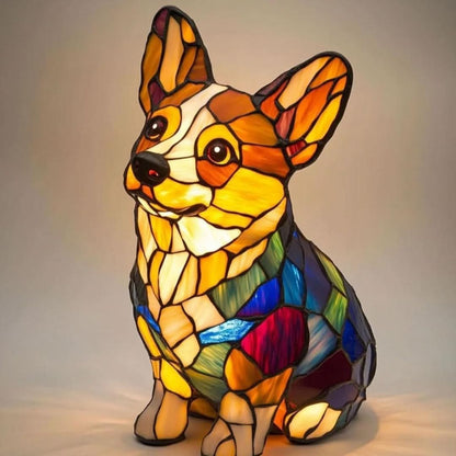 Sfeervolle LED Nachtlamp Hond – Dierenlamp met Warm Licht – USB Bediening – 15 cm Decoratief Hondenrassenlamp voor Kinderkamer Nachtkastje