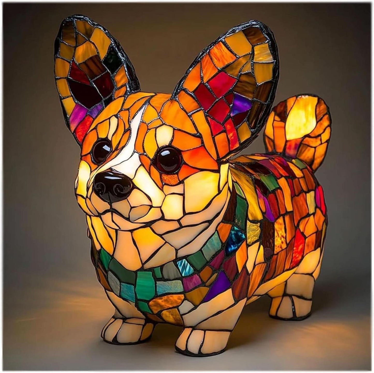 Sfeervolle LED Nachtlamp Hond – Dierenlamp met Warm Licht – USB Bediening – 15 cm Decoratief Hondenrassenlamp voor Kinderkamer Nachtkastje