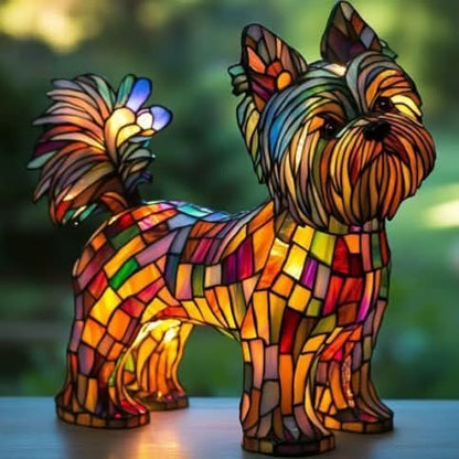 Sfeervolle LED Nachtlamp Hond – Dierenlamp met Warm Licht – USB Bediening – 15 cm Decoratief Hondenrassenlamp voor Kinderkamer Nachtkastje