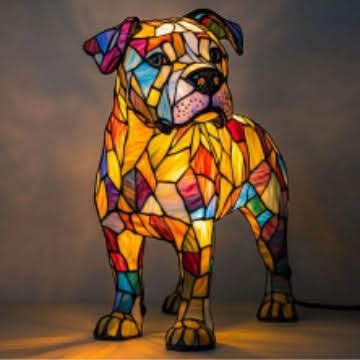 Sfeervolle LED Nachtlamp Hond – Dierenlamp met Warm Licht – USB Bediening – 15 cm Decoratief Hondenrassenlamp voor Kinderkamer Nachtkastje