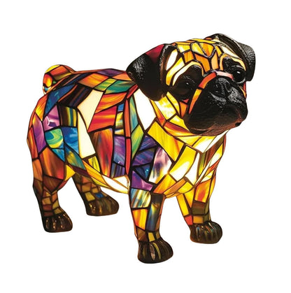 Sfeervolle LED Nachtlamp Hond – Dierenlamp met Warm Licht – USB Bediening – 15 cm Decoratief Hondenrassenlamp voor Kinderkamer Nachtkastje
