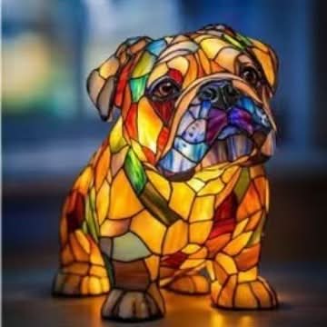 Sfeervolle LED Nachtlamp Hond – Dierenlamp met Warm Licht – USB Bediening – 15 cm Decoratief Hondenrassenlamp voor Kinderkamer Nachtkastje