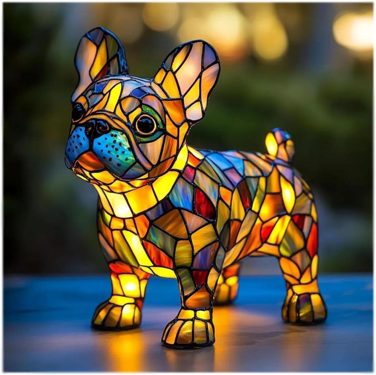 Sfeervolle LED Nachtlamp Hond – Dierenlamp met Warm Licht – USB Bediening – 15 cm Decoratief Hondenrassenlamp voor Kinderkamer Nachtkastje