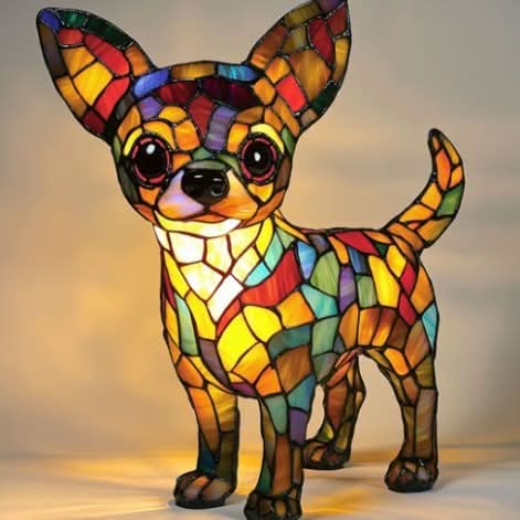 Sfeervolle LED Nachtlamp Hond – Dierenlamp met Warm Licht – USB Bediening – 15 cm Decoratief Hondenrassenlamp voor Kinderkamer Nachtkastje