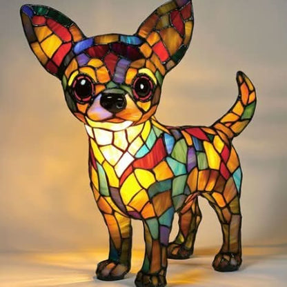Sfeervolle LED Nachtlamp Hond – Dierenlamp met Warm Licht – USB Bediening – 15 cm Decoratief Hondenrassenlamp voor Kinderkamer Nachtkastje