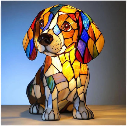 Sfeervolle LED Nachtlamp Hond – Dierenlamp met Warm Licht – USB Bediening – 15 cm Decoratief Hondenrassenlamp voor Kinderkamer Nachtkastje