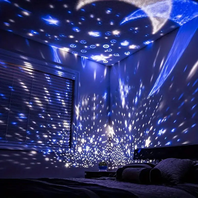Sterrenprojector LED Nachtlamp met 360° Rotatie en Timer voor Kinderkamer en Slaapkamer | Oplaadbaar