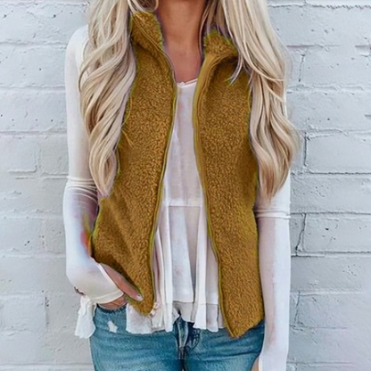 Nadine Gilet Warm en Comfortabel met Rits