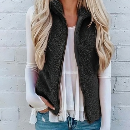 Dunne Gilet Met Rits voor Vrouw