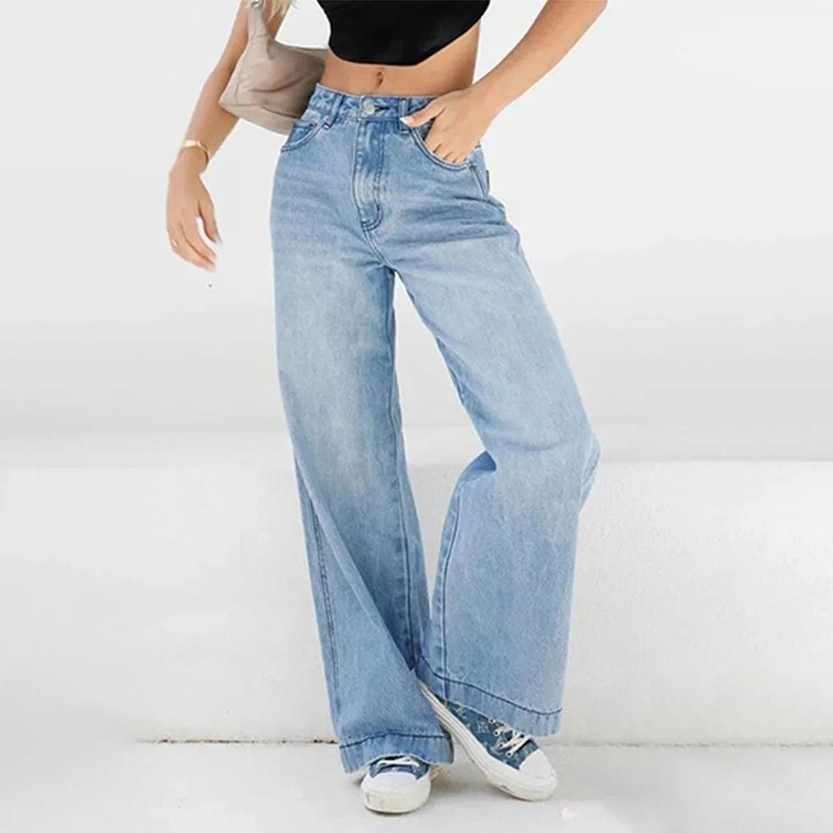 Hoge Jogging Jeans voor Vrouw - StudioMarella
