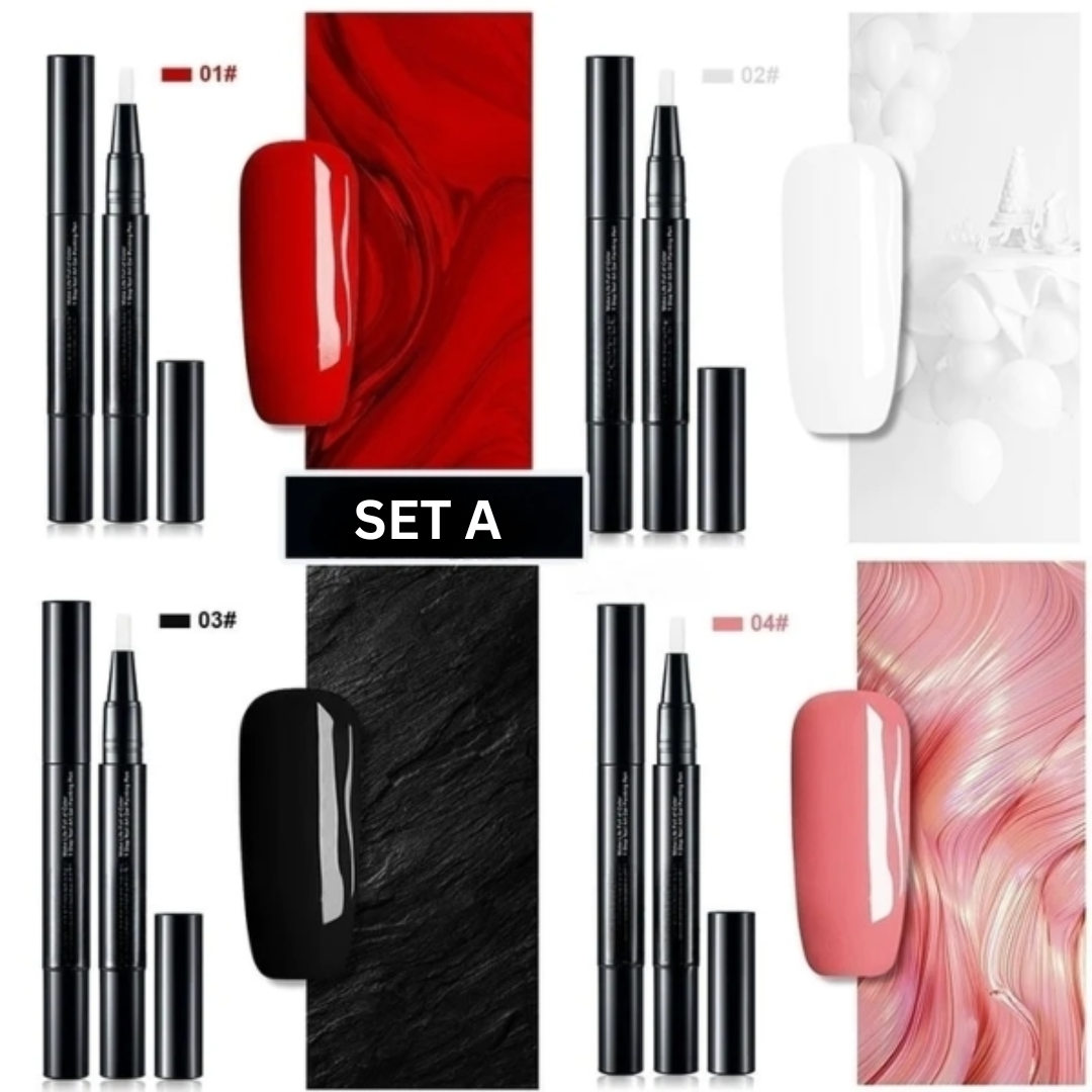 Nagelgel Stift Precisie Nail Art | Gel Kleur | Snel Drogende Nagellak | NailFlex gel nagellak pen precisie nail art thuis maniküre ontwerp patroon ombre