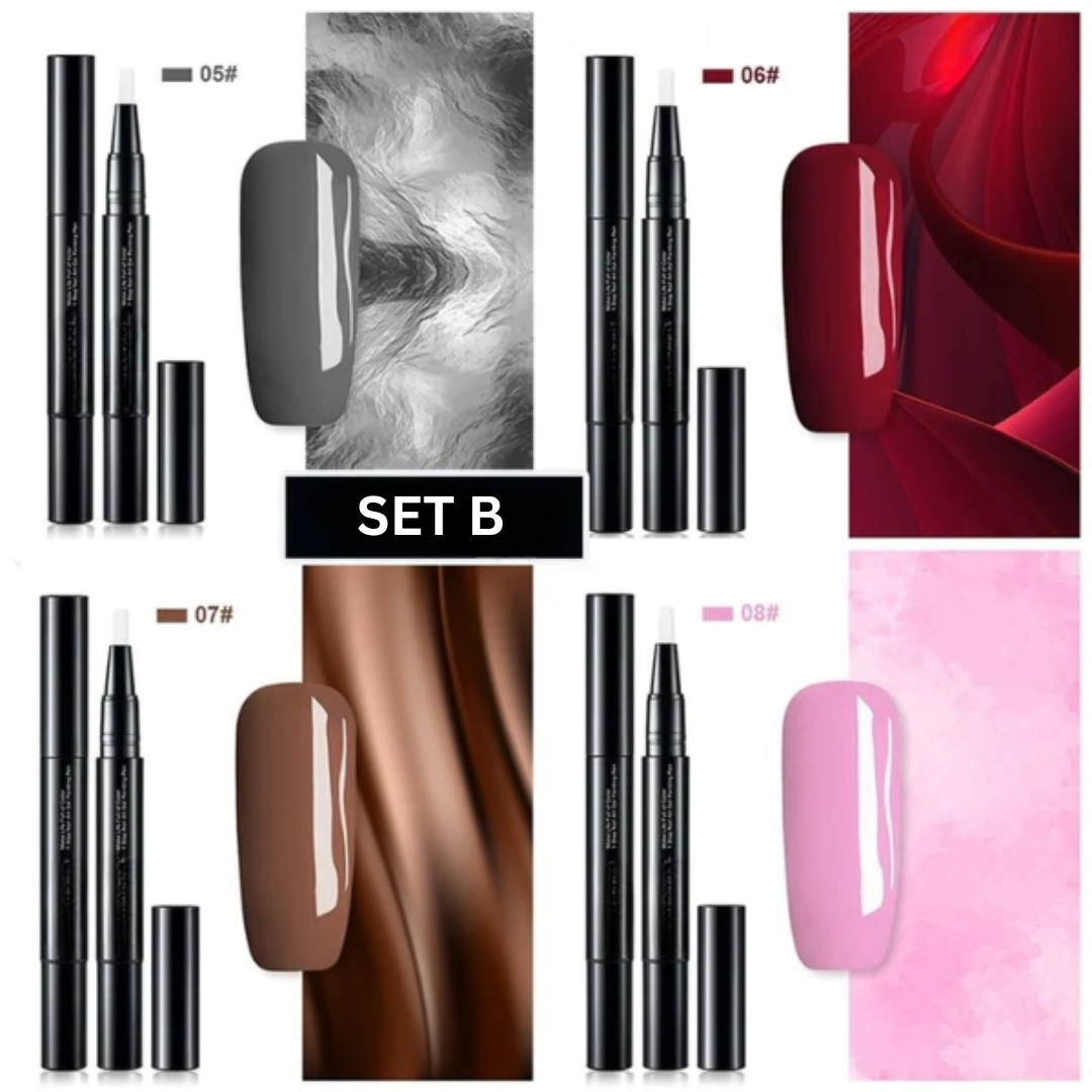 Nagelgel Stift Precisie Nail Art | Gel Kleur | Snel Drogende Nagellak | NailFlex gel nagellak pen precisie nail art thuis maniküre ontwerp patroon ombre