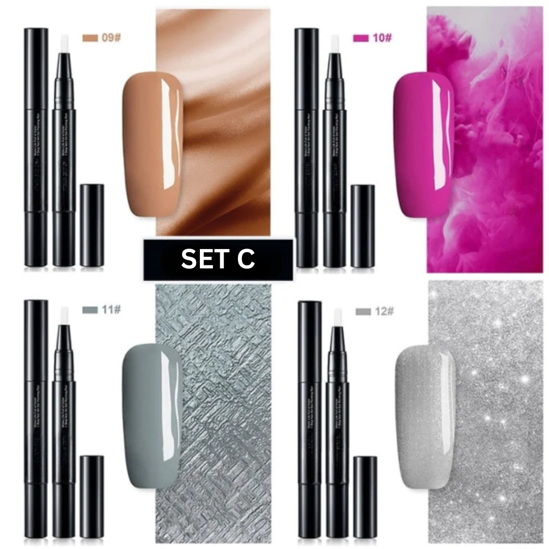 Nagelgel Stift Precisie Nail Art | Gel Kleur | Snel Drogende Nagellak | NailFlex gel nagellak pen precisie nail art thuis maniküre ontwerp patroon ombre