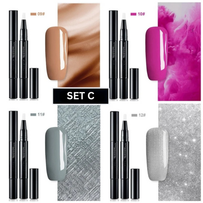 Nagelgel Stift Precisie Nail Art | Gel Kleur | Snel Drogende Nagellak | NailFlex gel nagellak pen precisie nail art thuis maniküre ontwerp patroon ombre