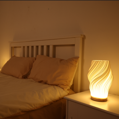 Tafellamp Golf Wolk Swirl Glas IJzer Dimbaar E14 LED Medium Groot Woonkamer Slaapkamer