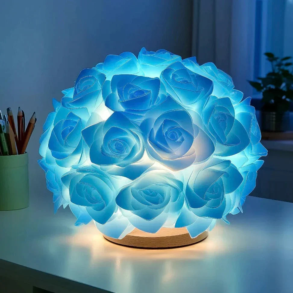 Decoratieve Rozenverlichting met Warme LED-Gloed – Kunstbloemen Tafellamp voor Sfeervolle Woonruimtes