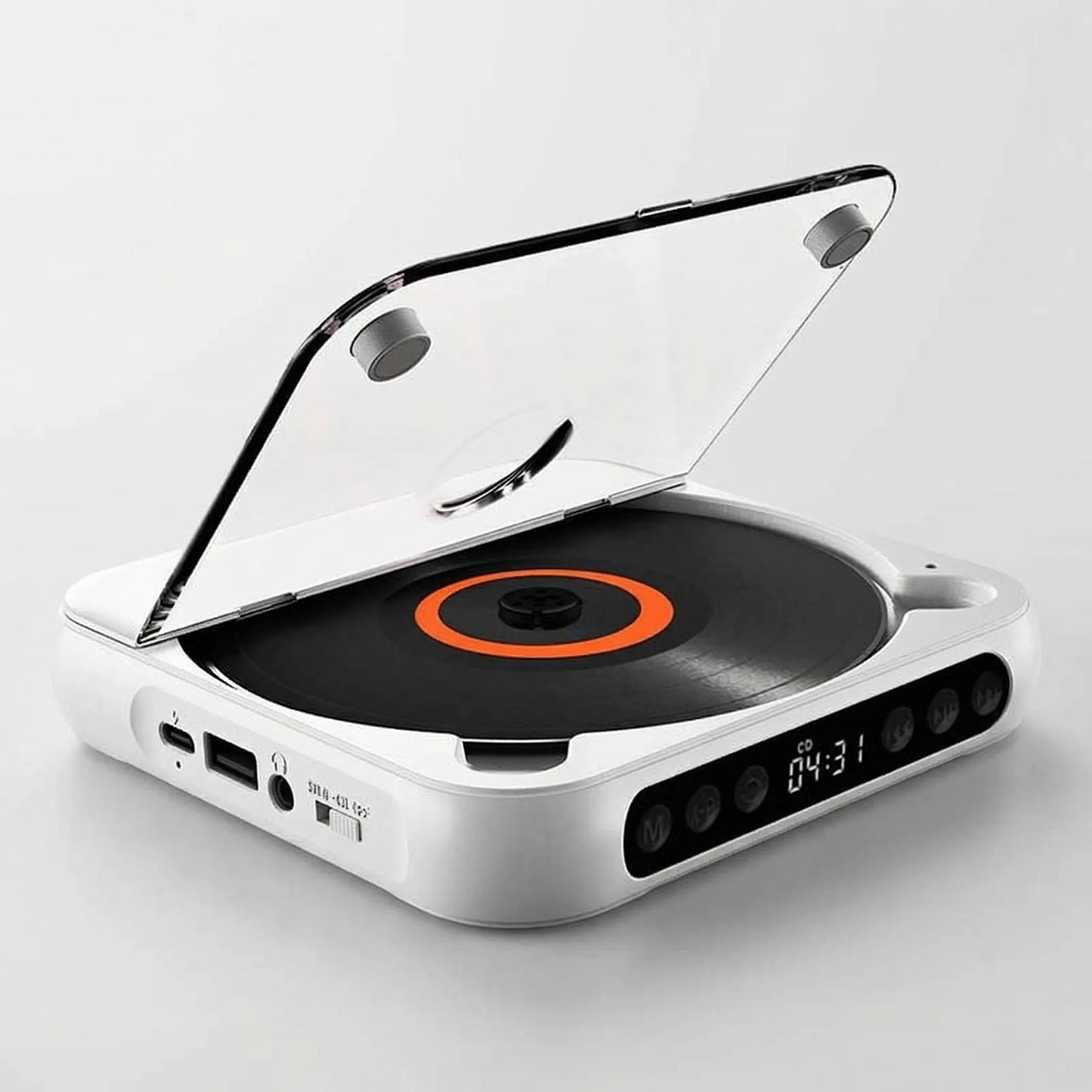 Draagbare Bluetooth CD-Speler – Compact & Oplaadbaar – Geschikt voor CD, CD-R, CD-RW & MP3 – Inclusief USB-C – Wireless & 3,5mm Audio