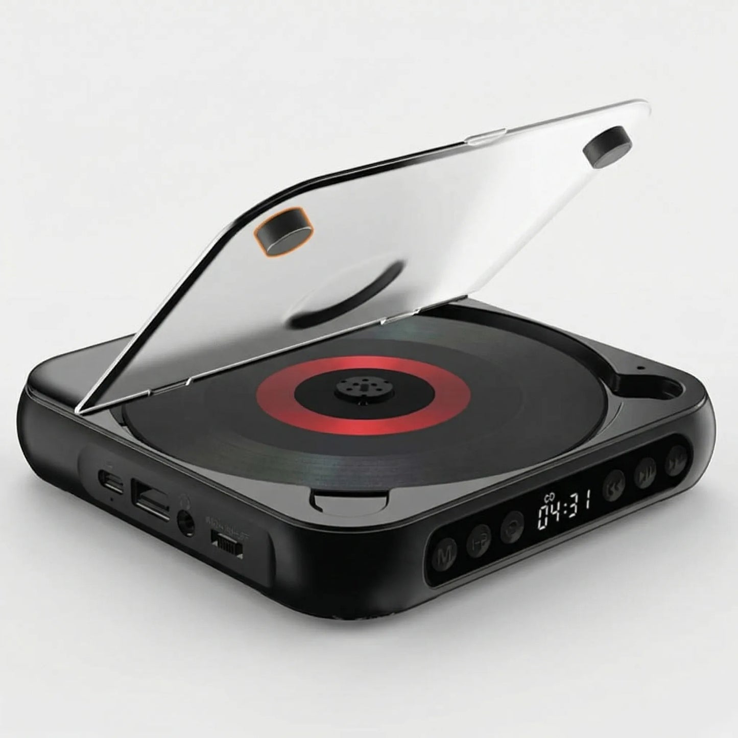 Draagbare Bluetooth CD-Speler – Compact & Oplaadbaar – Geschikt voor CD, CD-R, CD-RW & MP3 – Inclusief USB-C – Wireless & 3,5mm Audio