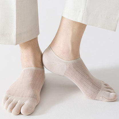 Onzichtbare Antislip Teensokken met Vijf Teencompartimenten – Blijft Op Zijn Plaats in Iedere Schoen