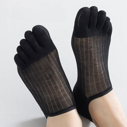 Onzichtbare Antislip Teensokken met Vijf Teencompartimenten – Blijft Op Zijn Plaats in Iedere Schoen
