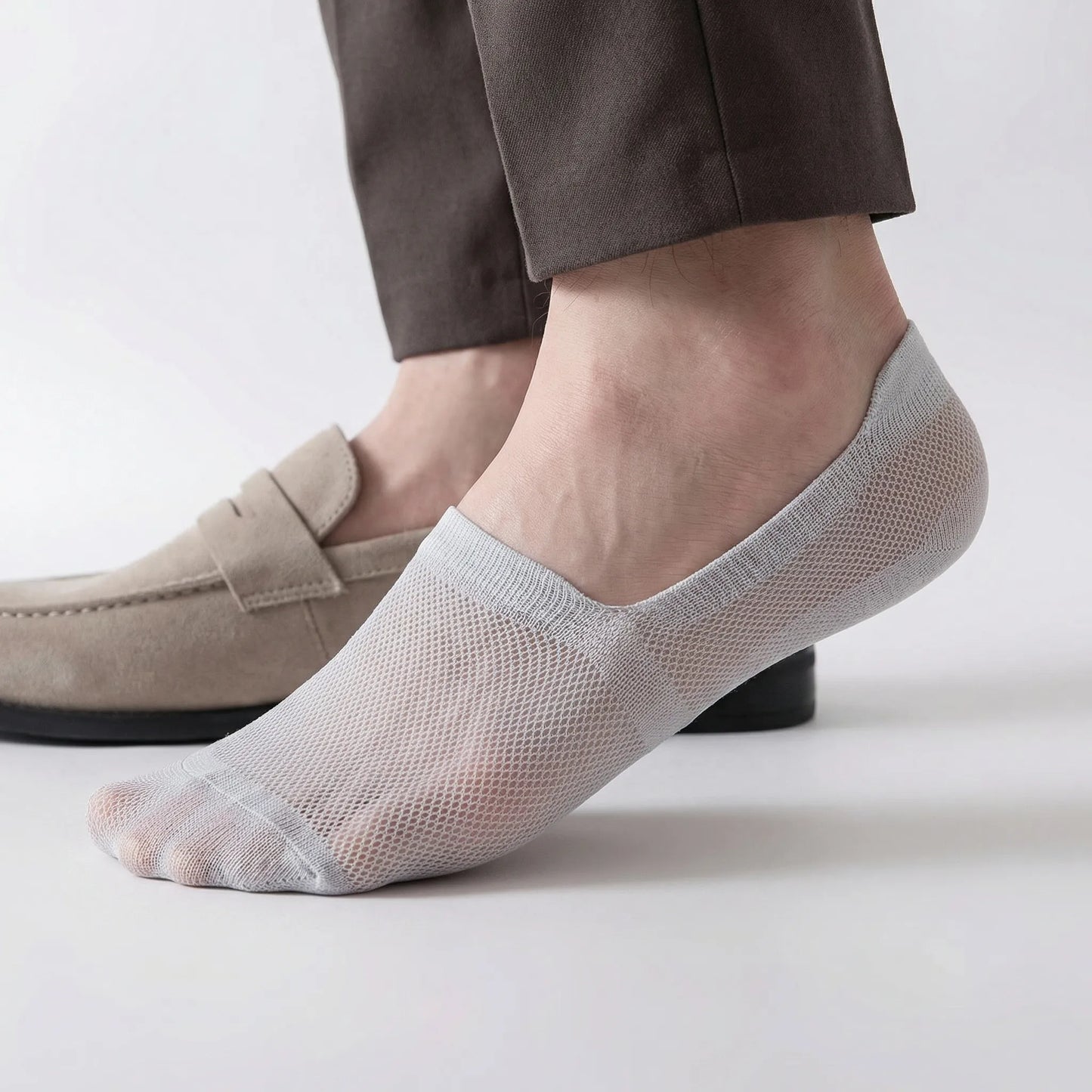 Onzichtbare Enkelsokken Met Antislipzool – No-Show Herensokken Voor Sneakers & Lage Schoenen – EU 38-46 – 6 Kleuren