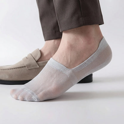 Onzichtbare Enkelsokken Met Antislipzool – No-Show Herensokken Voor Sneakers & Lage Schoenen – EU 38-46 – 6 Kleuren