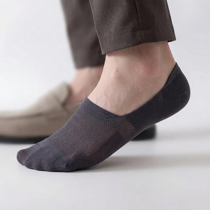 Onzichtbare Enkelsokken Met Antislipzool – No-Show Herensokken Voor Sneakers & Lage Schoenen – EU 38-46 – 6 Kleuren