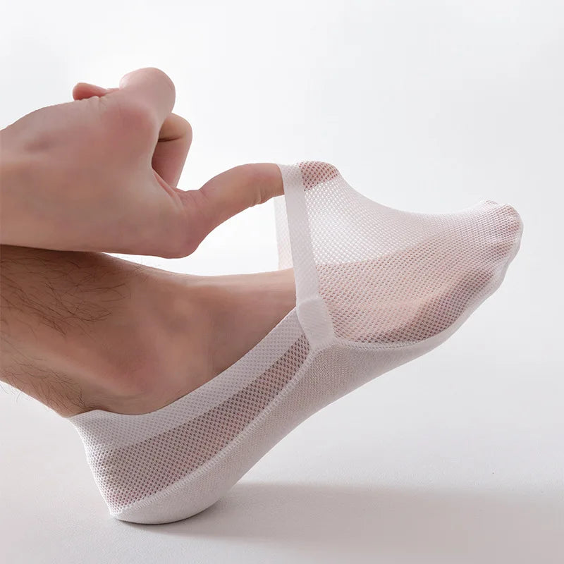 Onzichtbare Enkelsokken Met Antislipzool – No-Show Herensokken Voor Sneakers & Lage Schoenen – EU 38-46 – 6 Kleuren