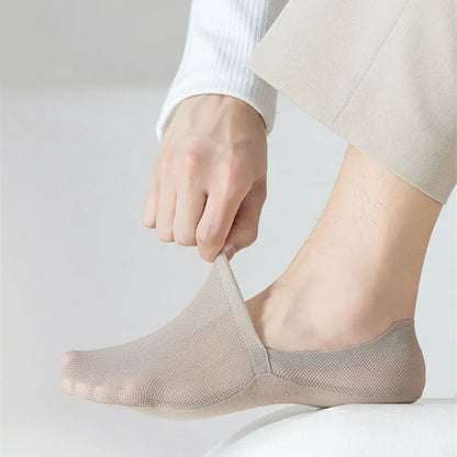 Onzichtbare Enkelsokken Met Antislipzool – No-Show Herensokken Voor Sneakers & Lage Schoenen – EU 38-46 – 6 Kleuren