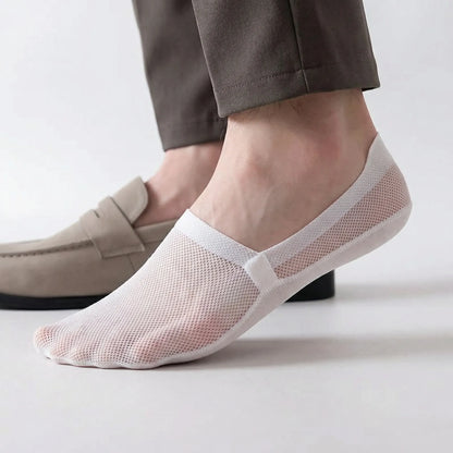 Onzichtbare Enkelsokken Met Antislipzool – No-Show Herensokken Voor Sneakers & Lage Schoenen – EU 38-46 – 6 Kleuren