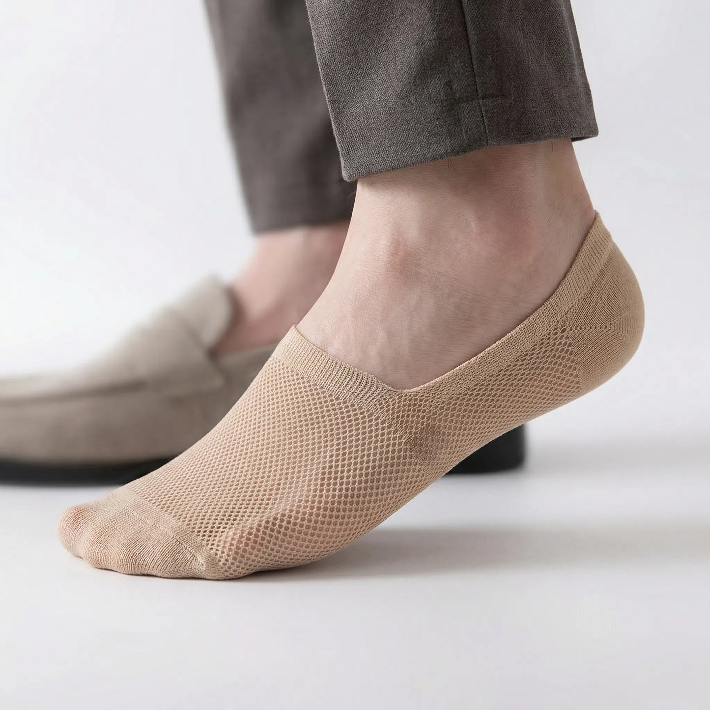 Onzichtbare Enkelsokken Met Antislipzool – No-Show Herensokken Voor Sneakers & Lage Schoenen – EU 38-46 – 6 Kleuren