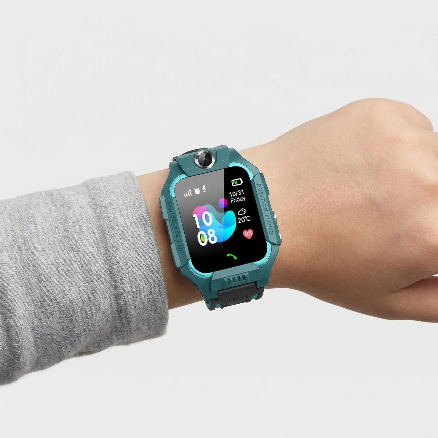 Smartwatch met GPS-Tracker voor Kinderen — Belfunctie + SOS-Knop + Camera — Verstelbare Band 5 Kleuren