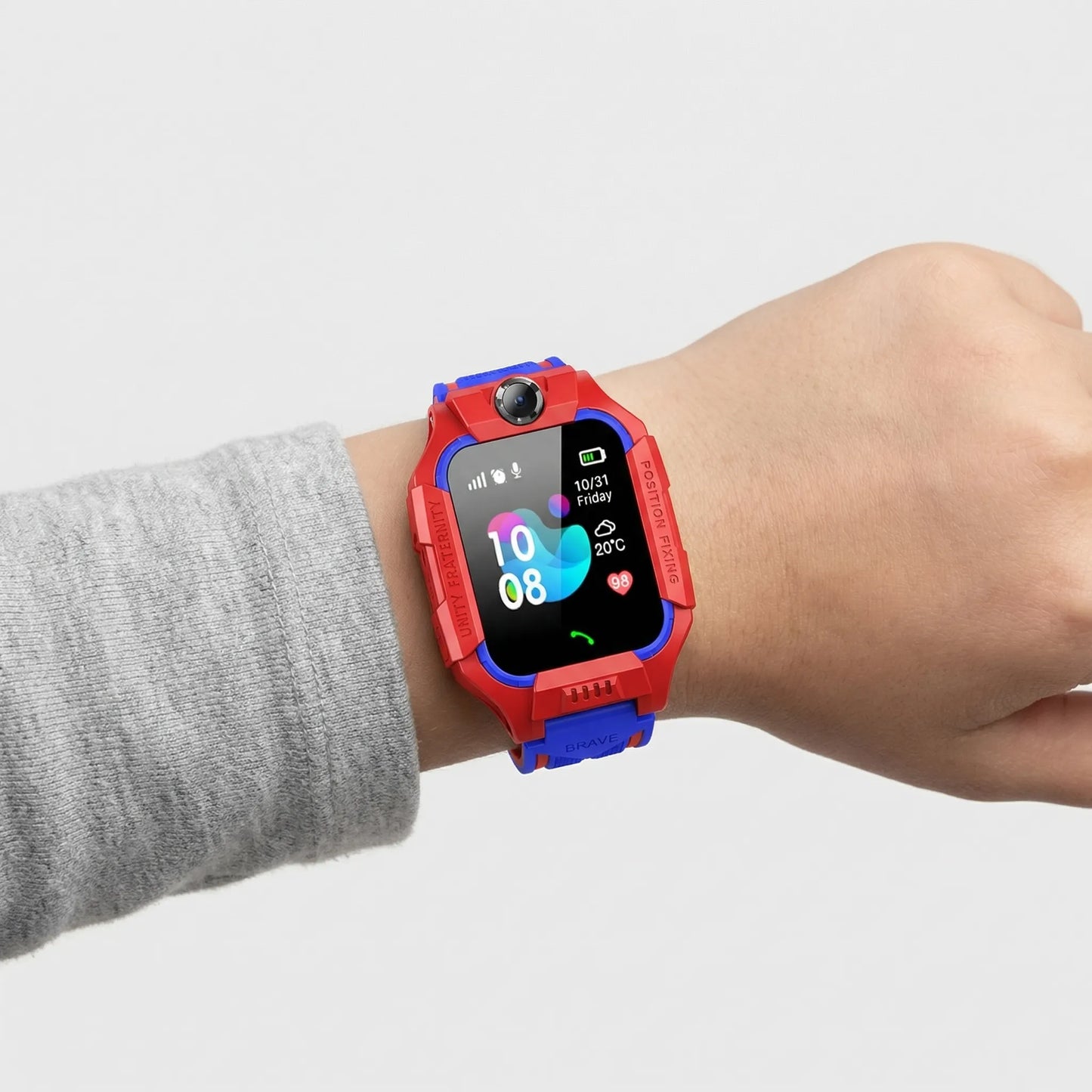Smartwatch met GPS-Tracker voor Kinderen — Belfunctie + SOS-Knop + Camera — Verstelbare Band 5 Kleuren